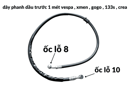 Dây phanh dầu Trước 1 mét NHỎ-TO ( ốc 8 - ốc 10 )