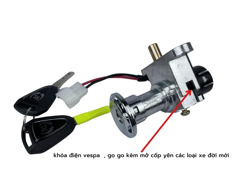 Khóa điện VESPA - GOGO KÈM MỞ CỐP Khóa điện VESPA - GOGO KÈM MỞ CỐP